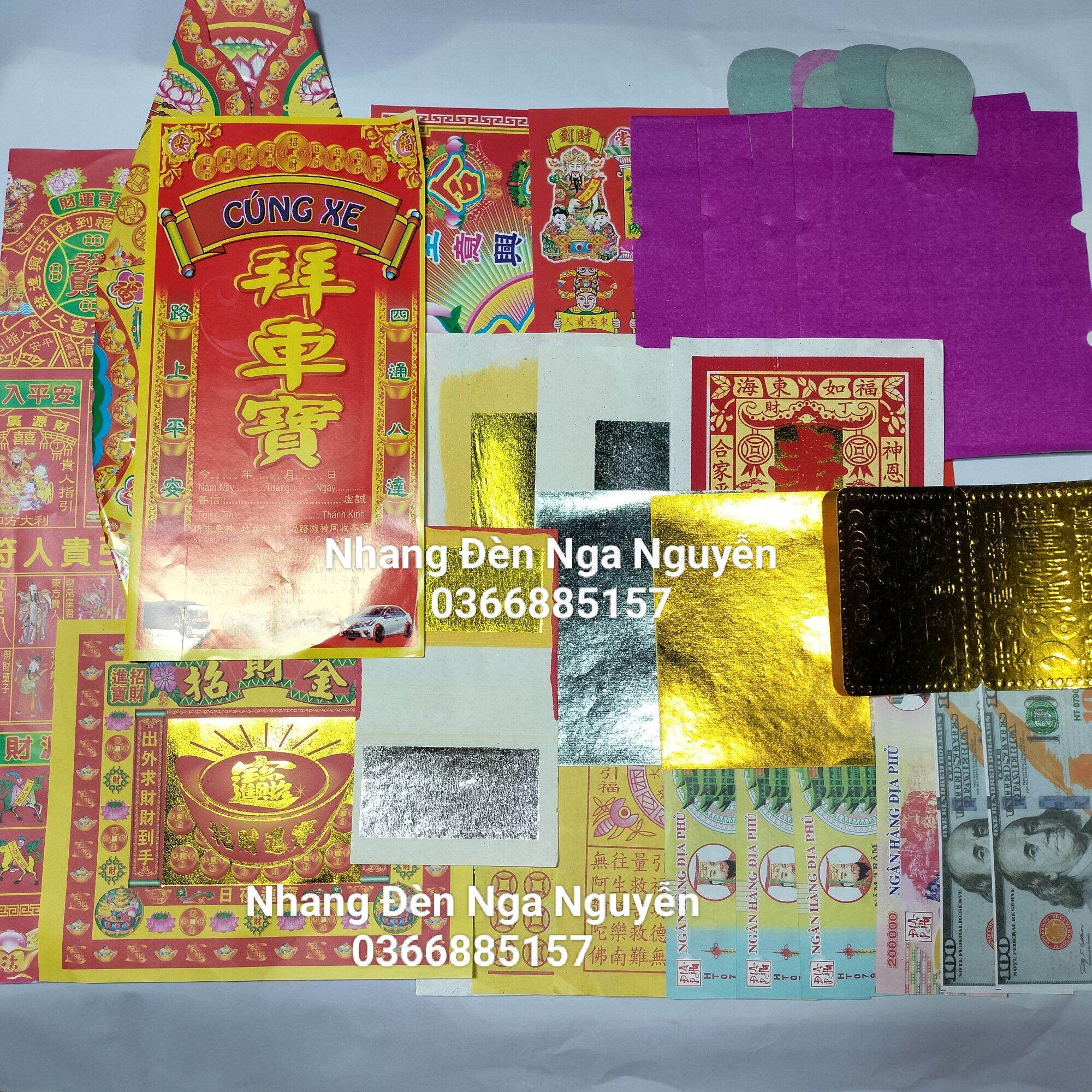 Bộ giấy cúng xe lớn đẹp