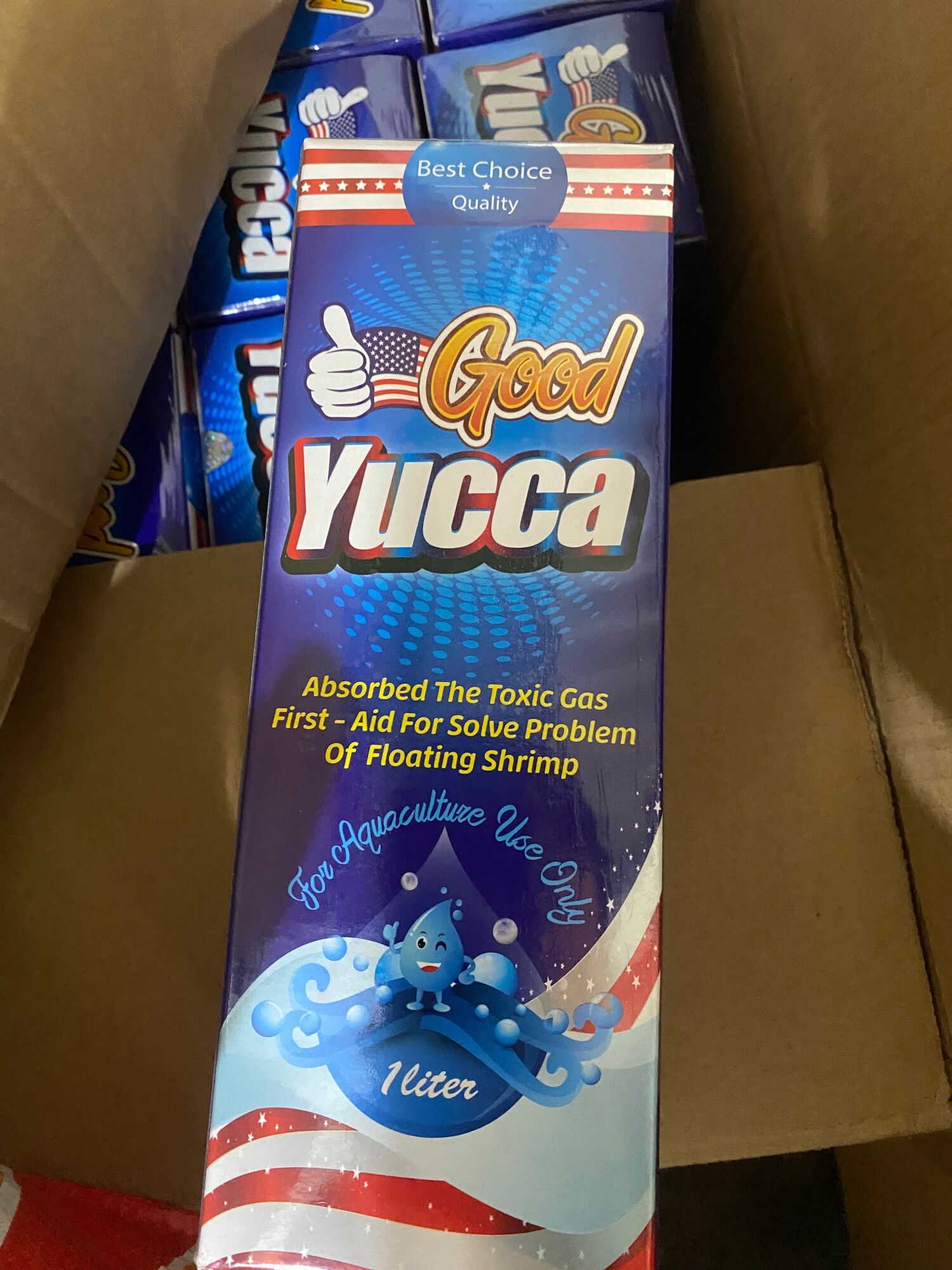 Yucca cao cấp tạt cấp cứu, giải độc, tăng hàm lượng oxy cho tôm, cá, lươn, ếch.