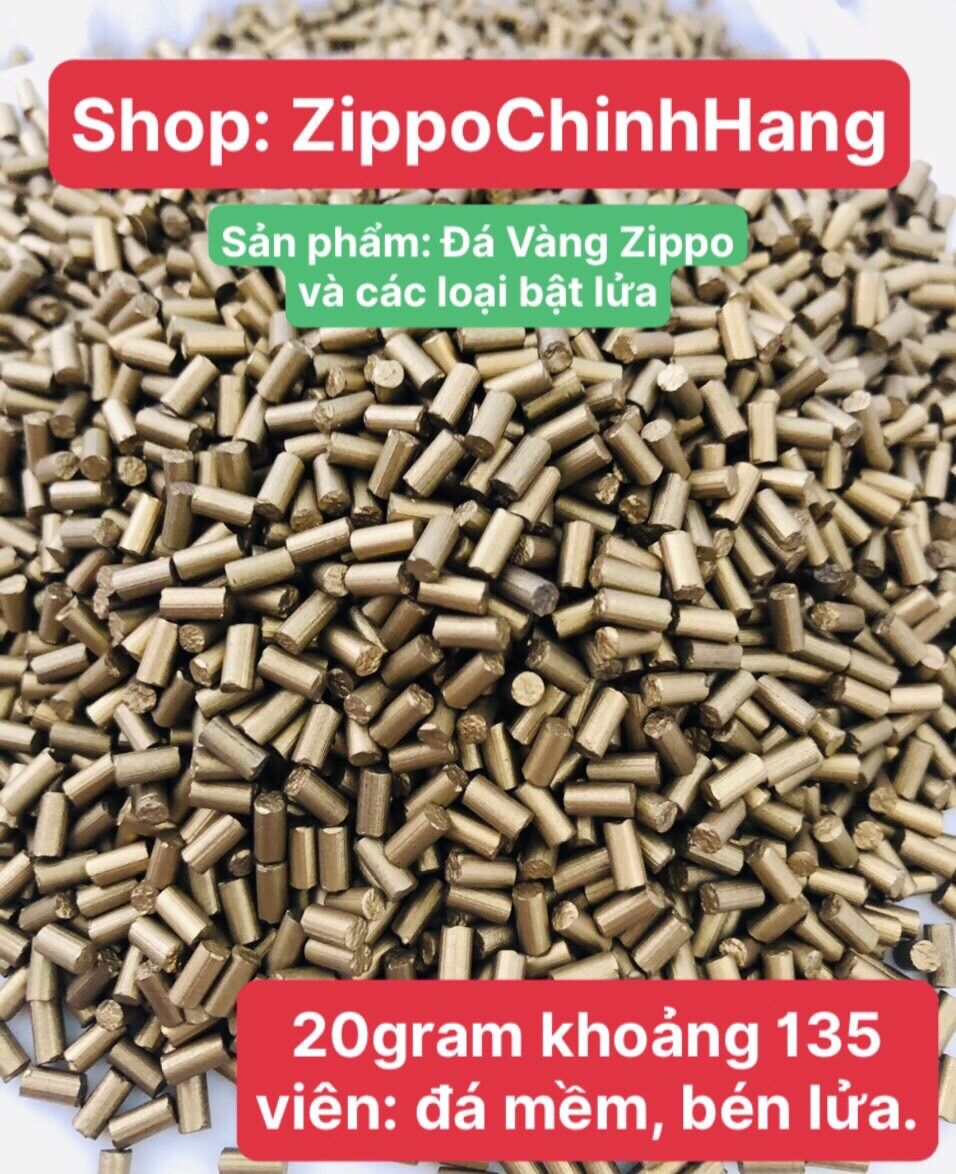 Đá vàng zippo và các loại bật lửa, đá zippo, đá bật lửa: mềm, đánh lửa tốt. combo 20g khoảng 135 viên.