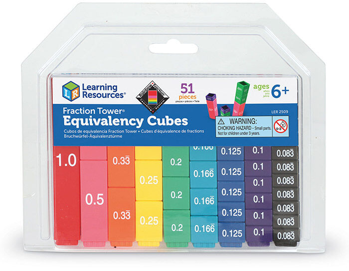 Đồ chơi học toán - Bộ tháp số thập phân Fraction Tower® Equivalency Cubes