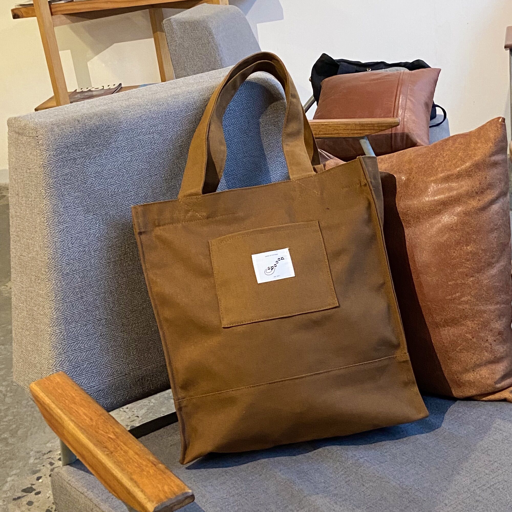 TÚI VẢI CANVAS SPOOON BOX BAG MÀU PEANUT BUTTER