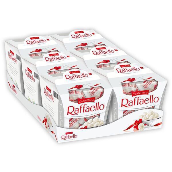 Socola sữa trắng bọc dừa sấy nhân hạt dẻ Raffaello Chocolate của Ferrero