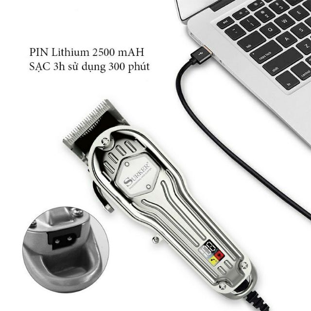 Tông đơ cắt tóc cao cấp SURKER K9S 3 phiên bản