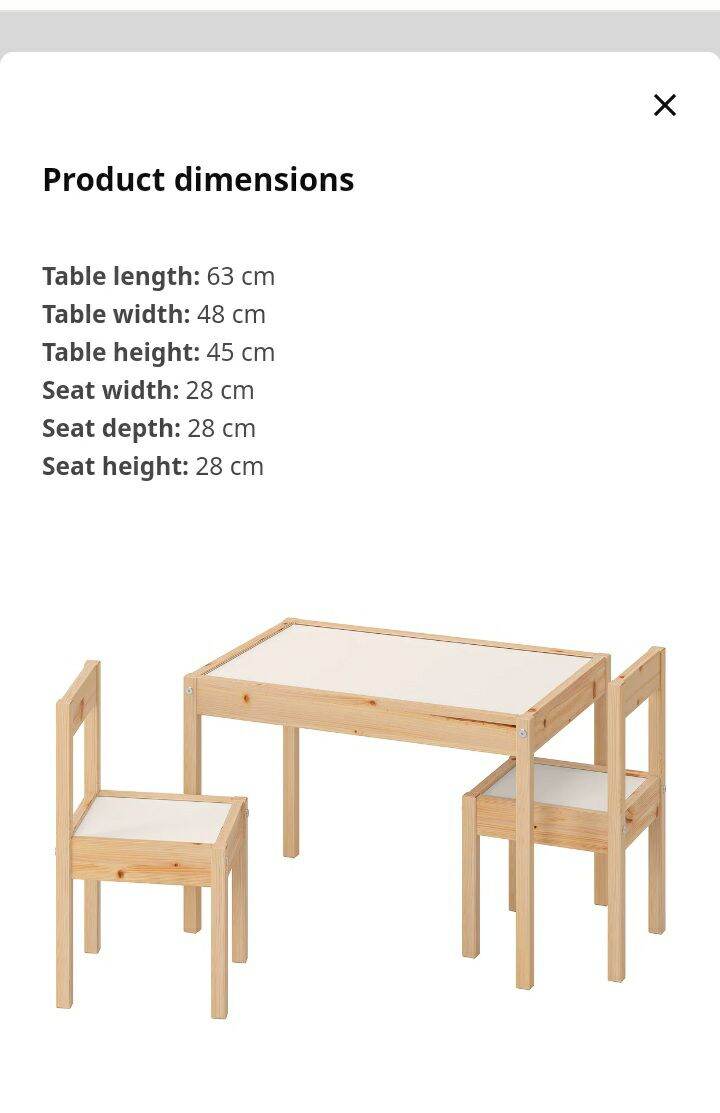 Bộ bàn ghế trẻ em IKEA LATT (CHÍNH HÃNG, SẴN HÀNG)