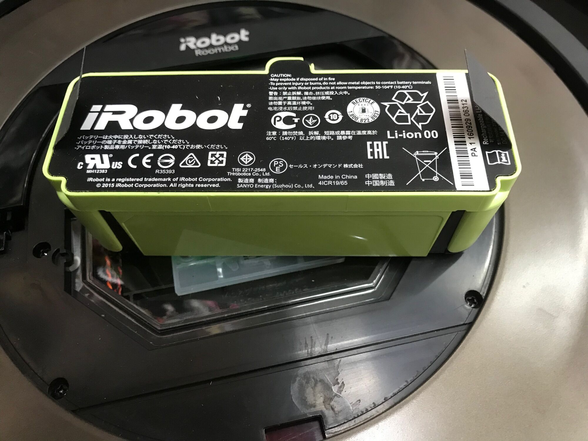 pin thay thế cho irobot roomba 890-960-971