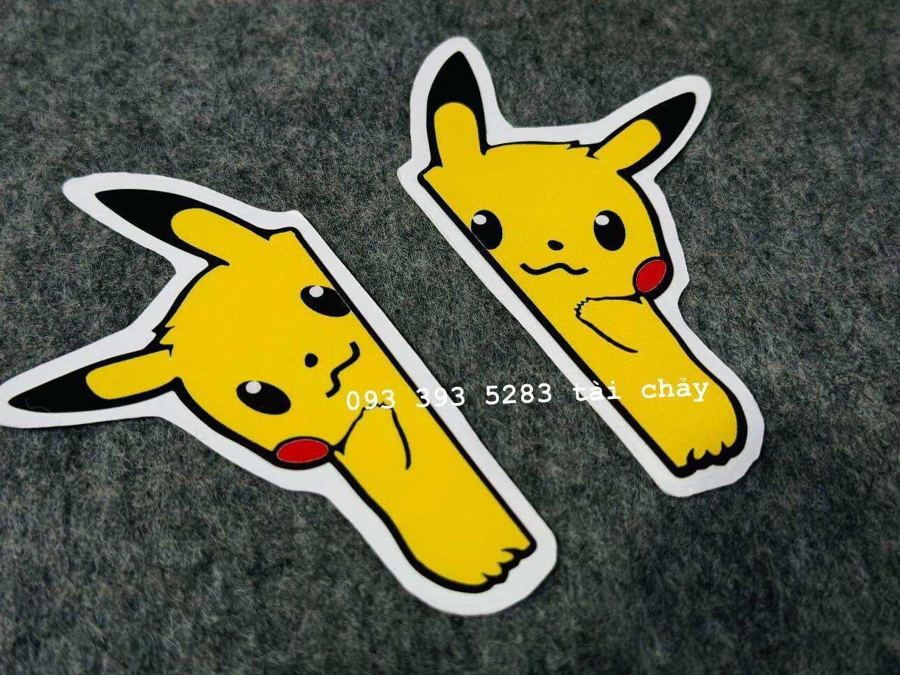 [ 1 MIẾNG ] TEM STICKER PIKACHU CAO 10CM DÁN TRANG TRÍ XE