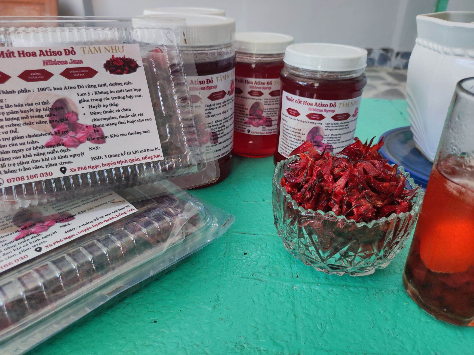 Mứt hoa Atiso đỏ/ hibicus 500gr