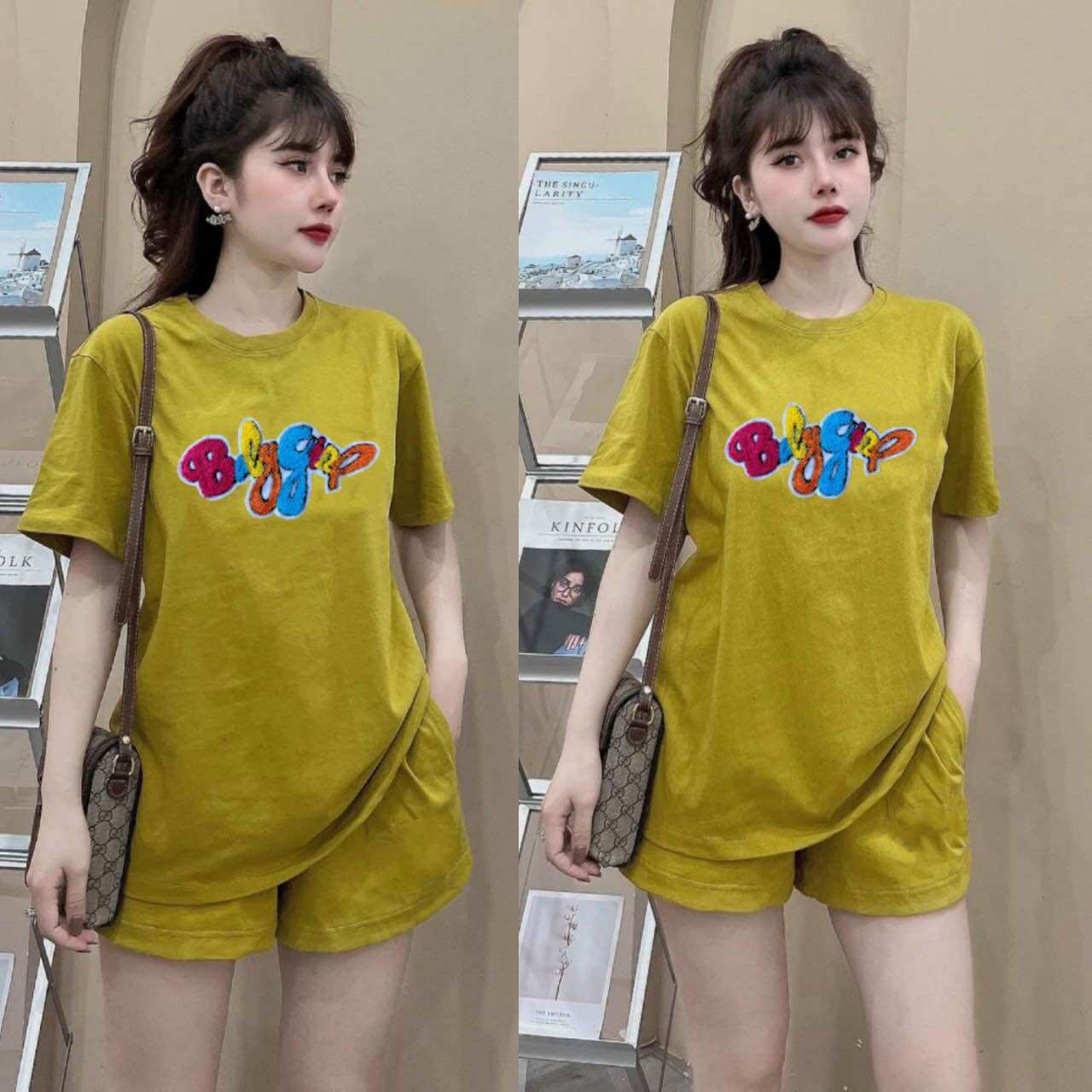 SÉT BỘ SHORT COTTON THÊU LO GO