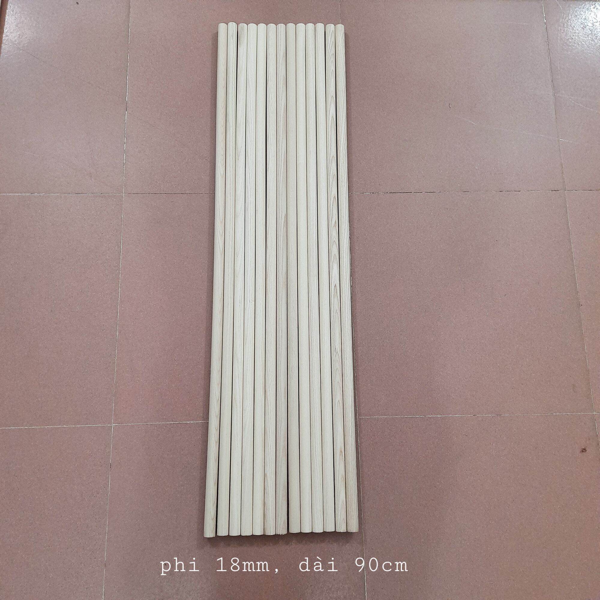 (Hàng Đẹp) Thanh Gỗ Tròn Phi 18mm Gỗ Tần Bì ( Các Kích Cỡ )
