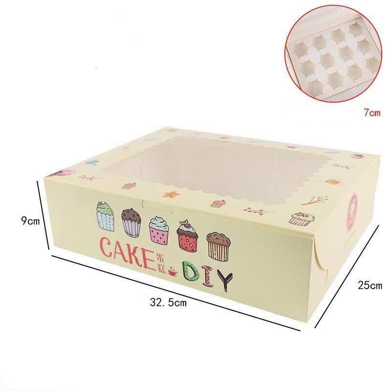 Hộp giấy đựng cupcake 2-4-6-12 bánh