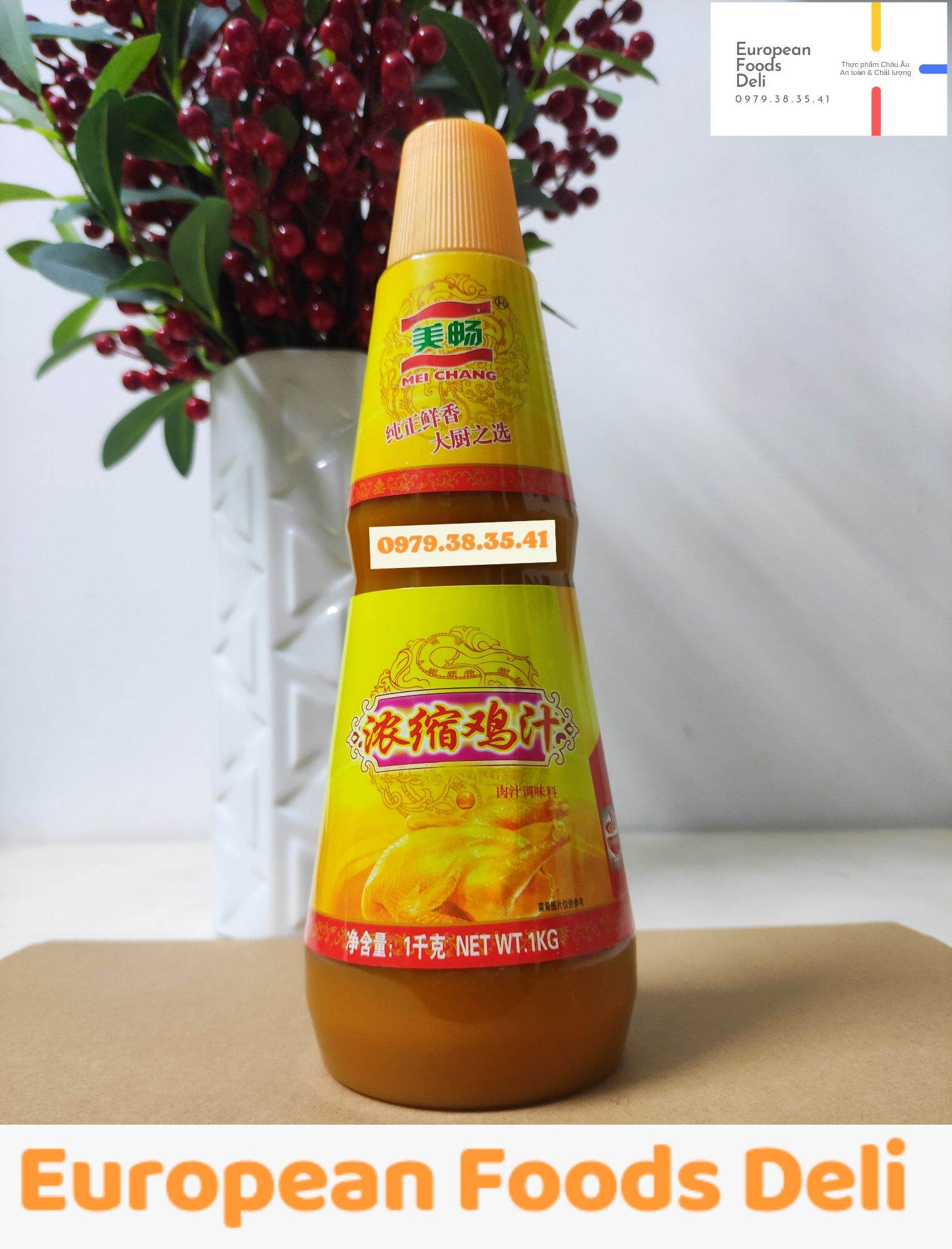 Nước Cốt Thịt Gà Thượng Hạng chai thủy tinh 580Gram