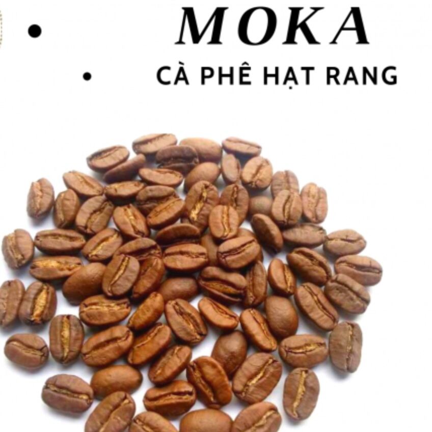 cà phê hạt MOKA thượng hạng rang xay nguyên chất 100% 500g 1 bịch
