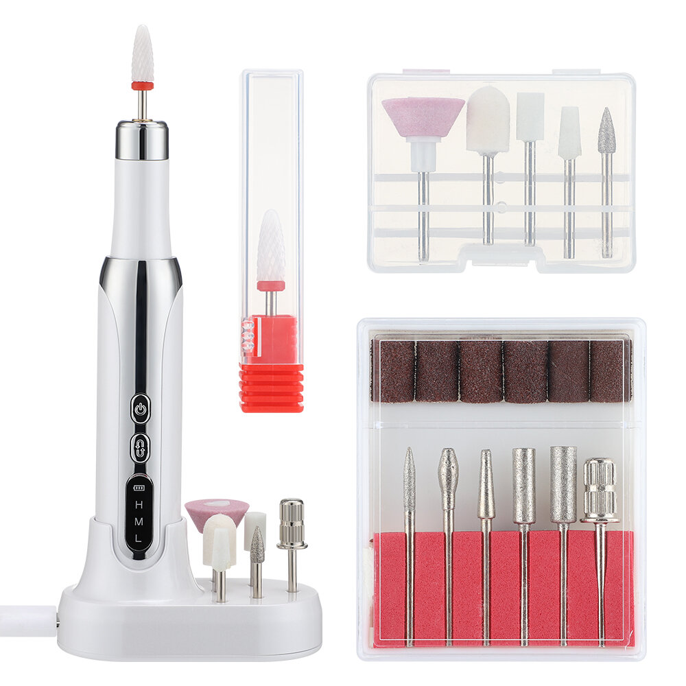 Chuyên Nghiệp Máy Khoan Móng Tay Không Dây Điện Làm Móng Tay Phay Cutter Set Mini Móng Tay Tập tin Sander Gel Đánh Bóng Remover Công Cụ
