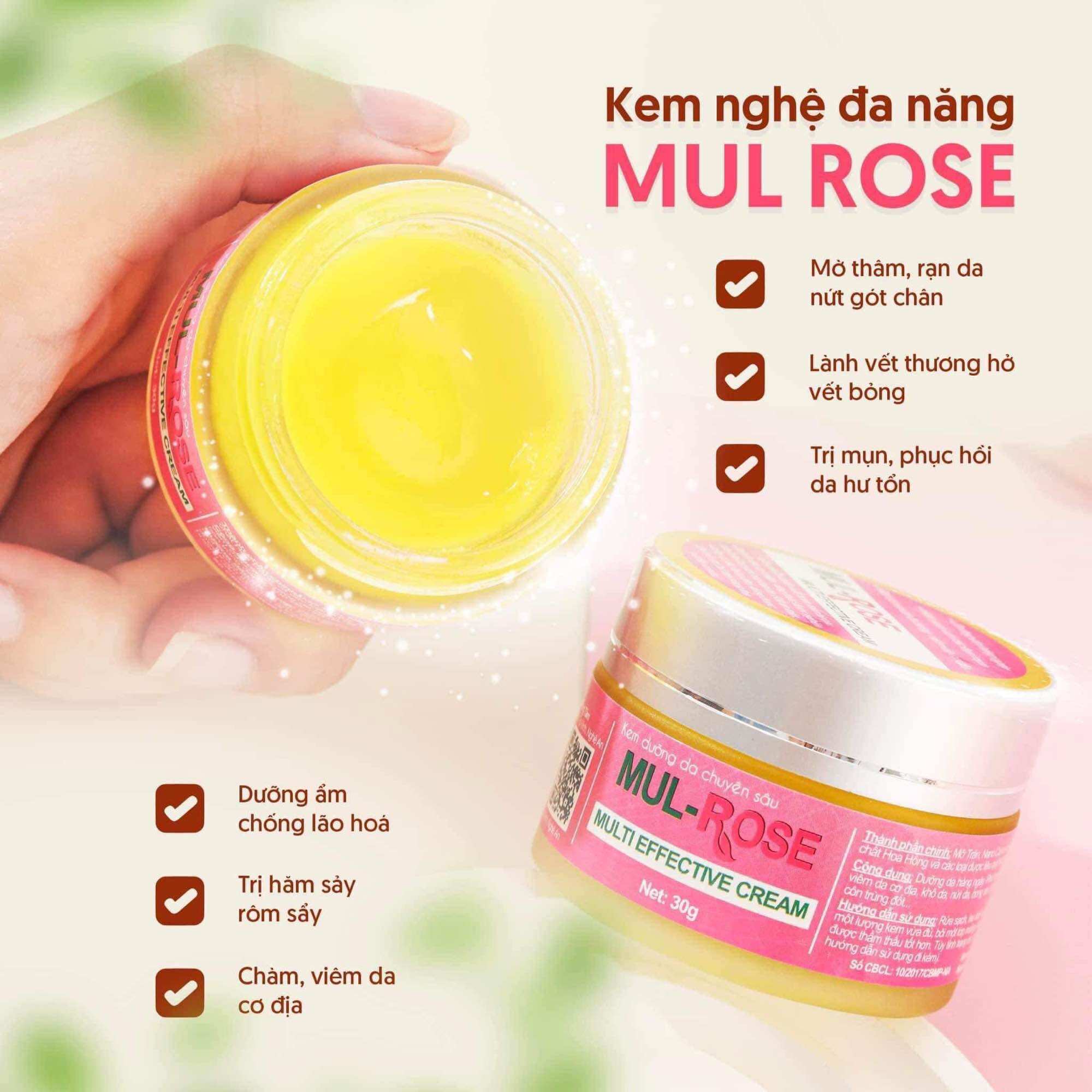 Kem Mulrose Tinh Chất Nghệ Curcumin Lọ 30gr