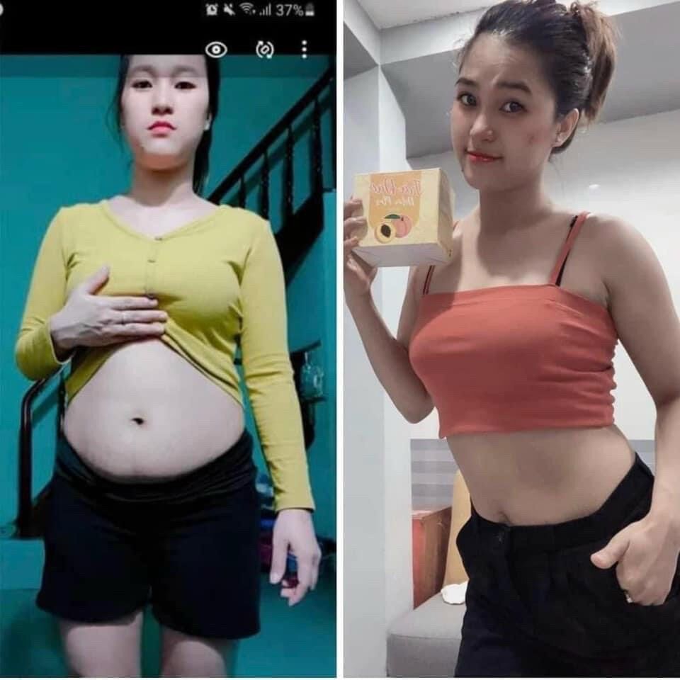 Trà giảm cân detox plus vị đào