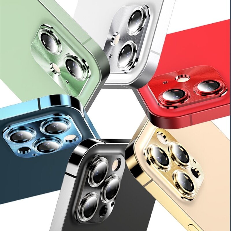 Miếng Dán Camera Giáp Dùng Cho Apple 11 Miếng Dán Camera Sau iPhone 13Pro Max Cường Lực HD 12Pro Max Miếng Dán Bảo Vệ 11Pro Max Bọc Toàn Bộ Miếng Dán Camera 12Pro/13 Kim Loại 12Mini