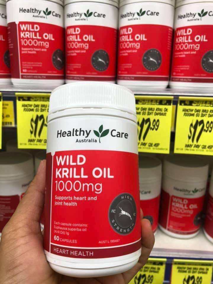 Dầu nhuyễn thể Healthy Care Wild Krill Oil 1000mg