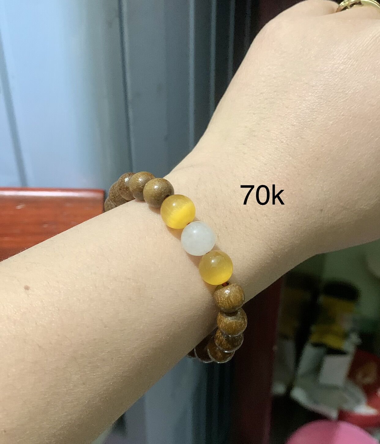 Vòng tay dâu tằm mệnh Kim người lớn