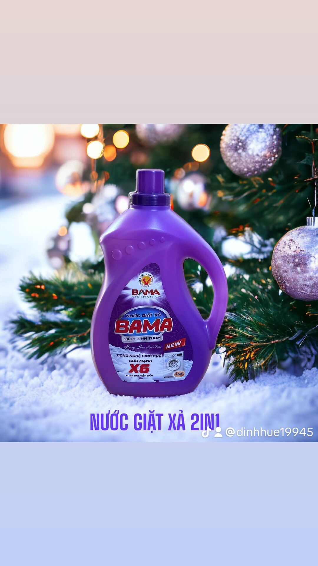 Nước giặt xả sinh học 2in1 bama 3,6lít