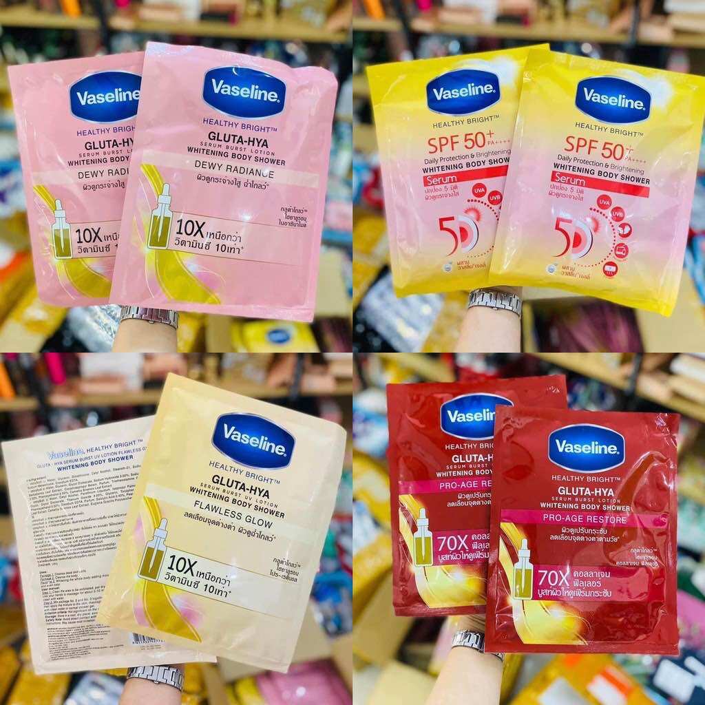 Gói tắm trắng da toàn thân Vaseline 10x-50x-70x trắng bật tông ngay lần đầu sử dụng