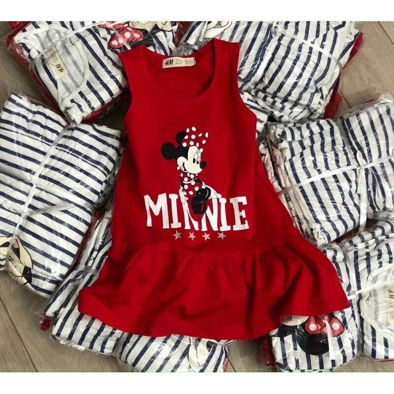 set váy sát nách mickey đuôi cá cho bé gái