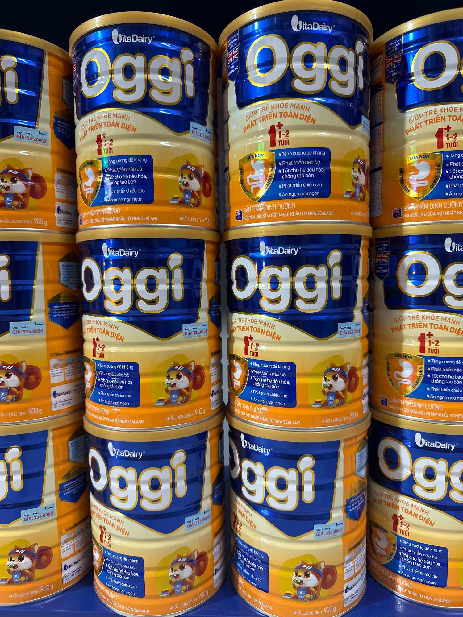 Sữa oggi 1+ 900g có tích xu date 10/2025
