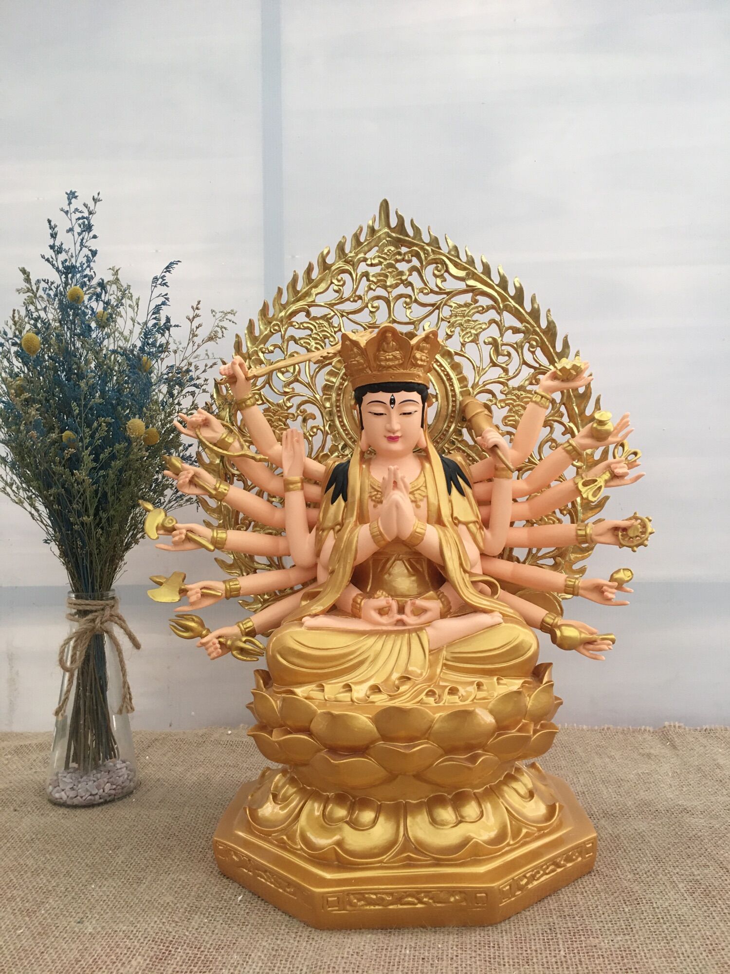 Tượng phật thiên thủ thiên nhãn / phật chuẩn đề 53cm | tượng phật hoa tiên
