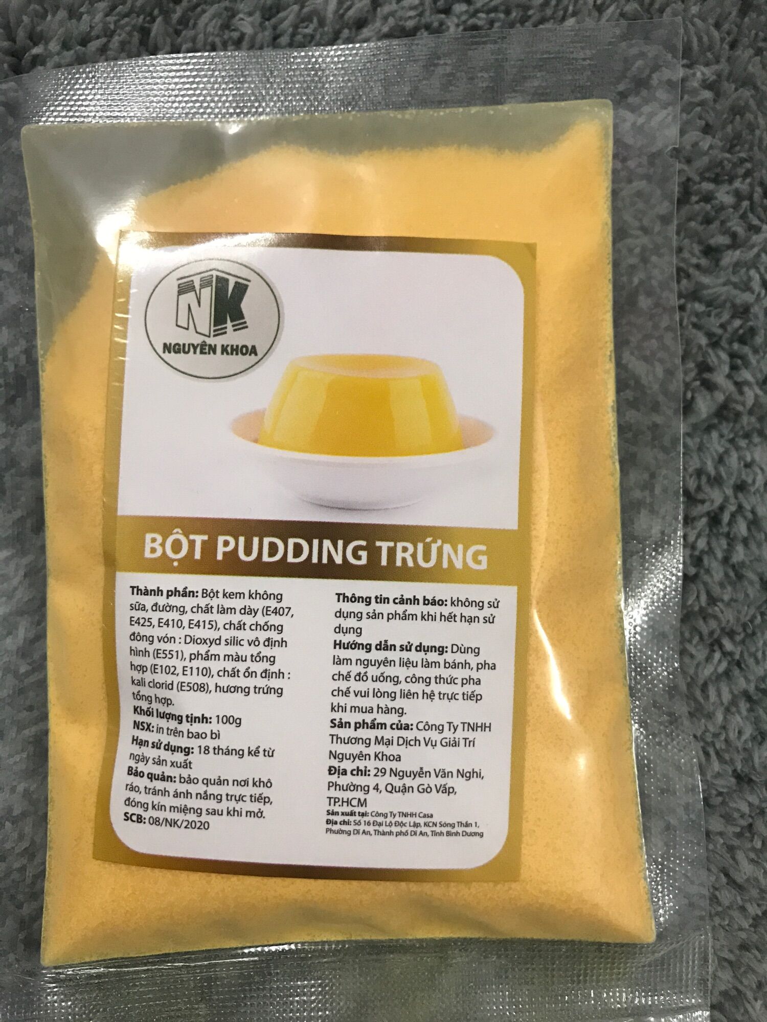 Pudding trứng