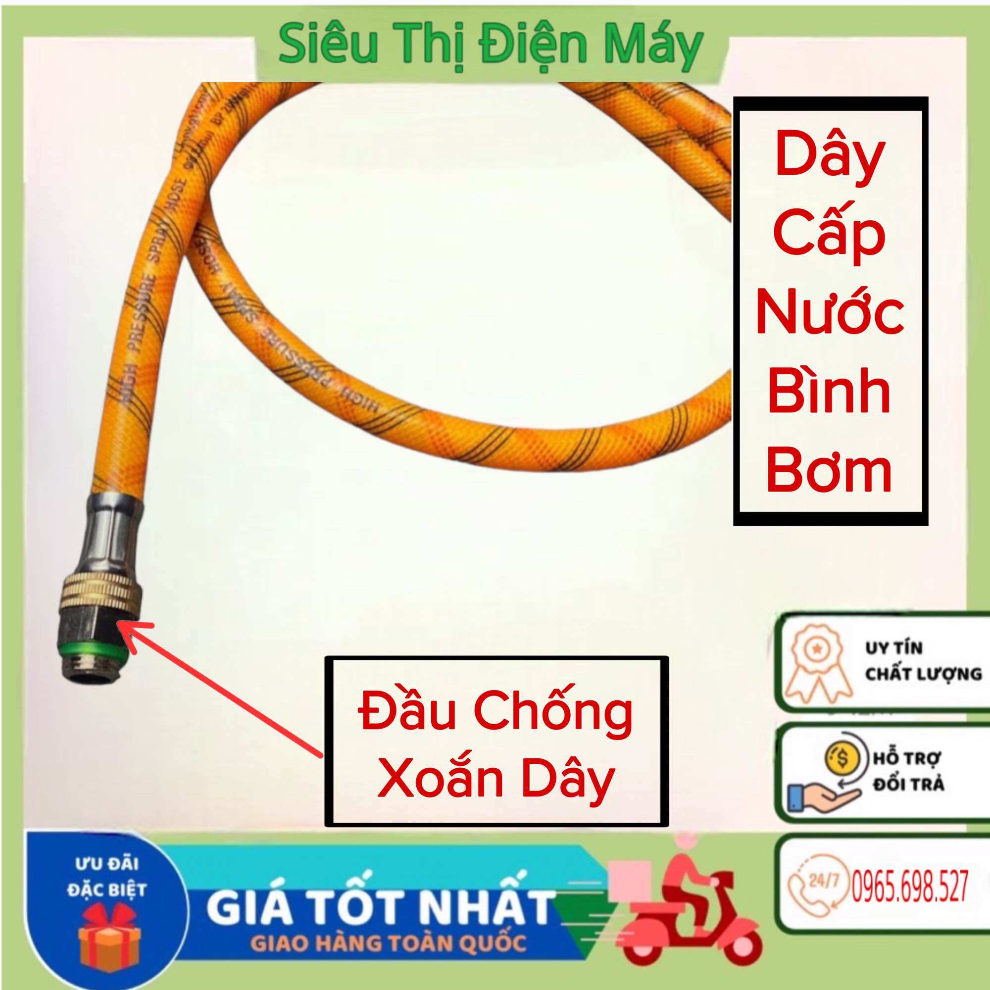 Dây Cấp Nước Ra Bình Bơm Thuốc , Bình Phun Thuốc Sâu Dài 1m2