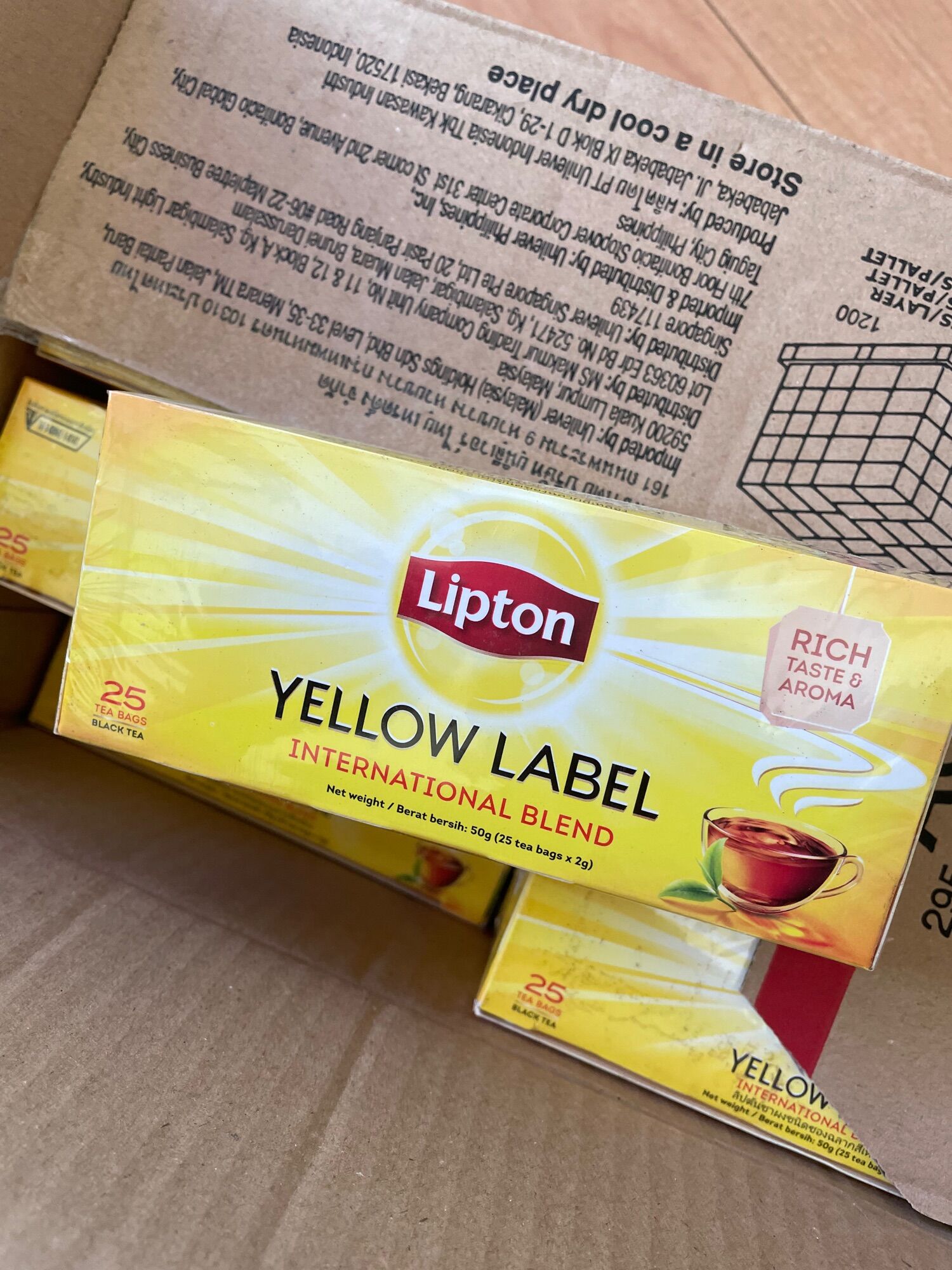 [HCM]Trà Lipton Nhãn Vàng Hộp 25 Gói