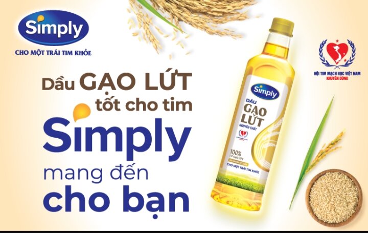 Combo 2 chai dầu simply gạo lứt 1l
