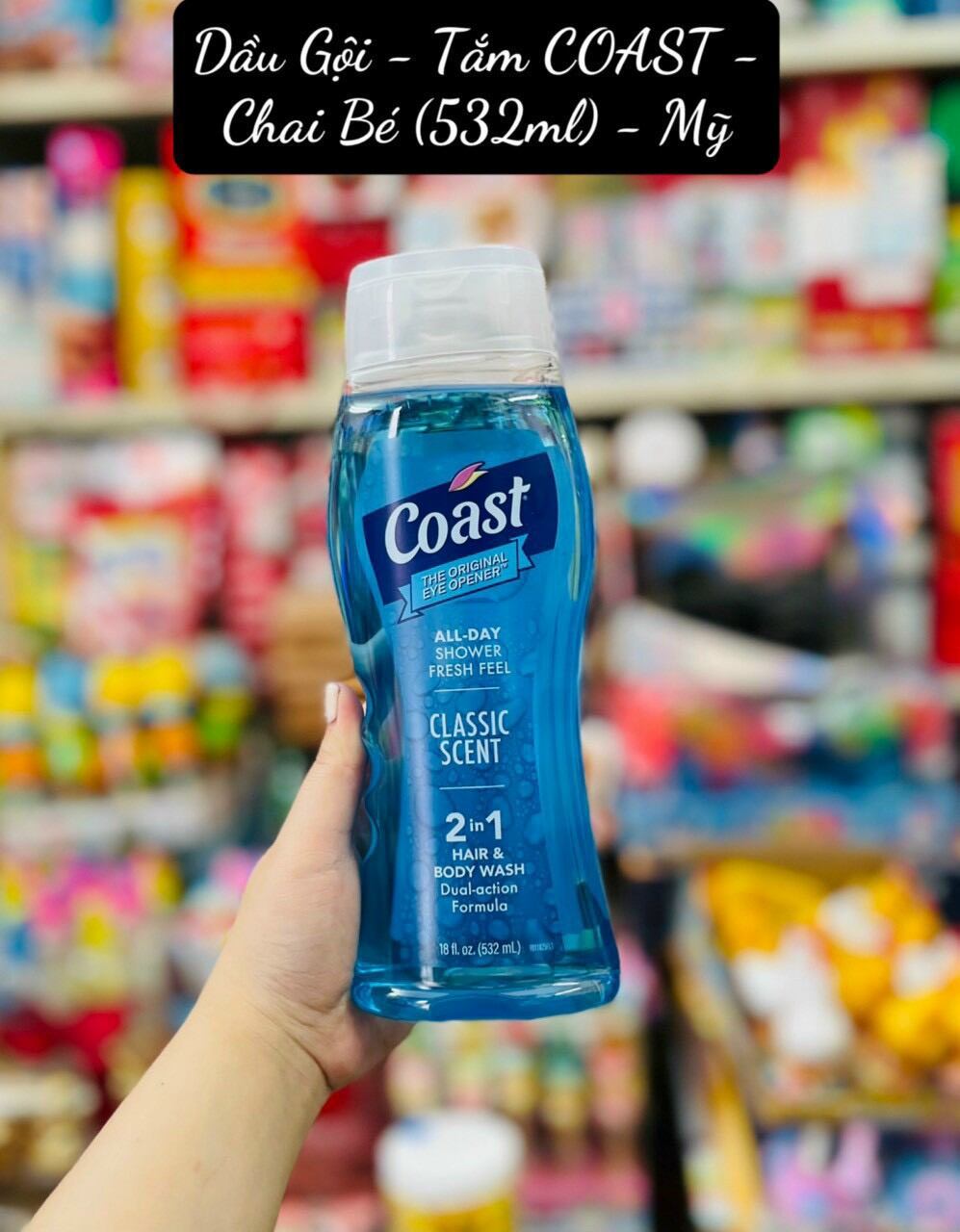 SỮA TẮM GỘI NAM 2 IN 1 COAST CHAI 535ml HÀNG MỸ🇺🇲🇺🇲