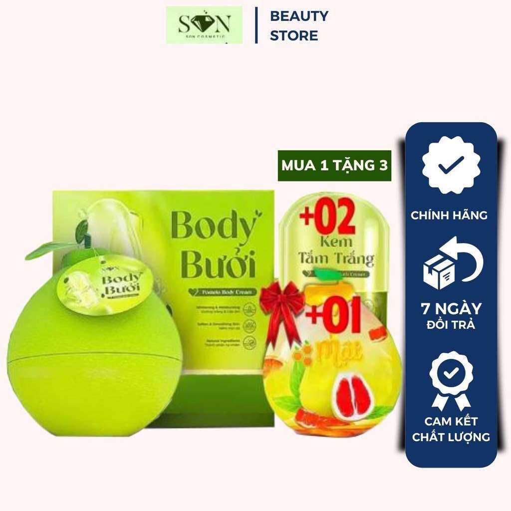 Kem body bưởi, kem dưỡng trắng da toàn thân cốt ủ bưởi son dưỡng da tự nhiên hiệu quả - tặng tắm trắng