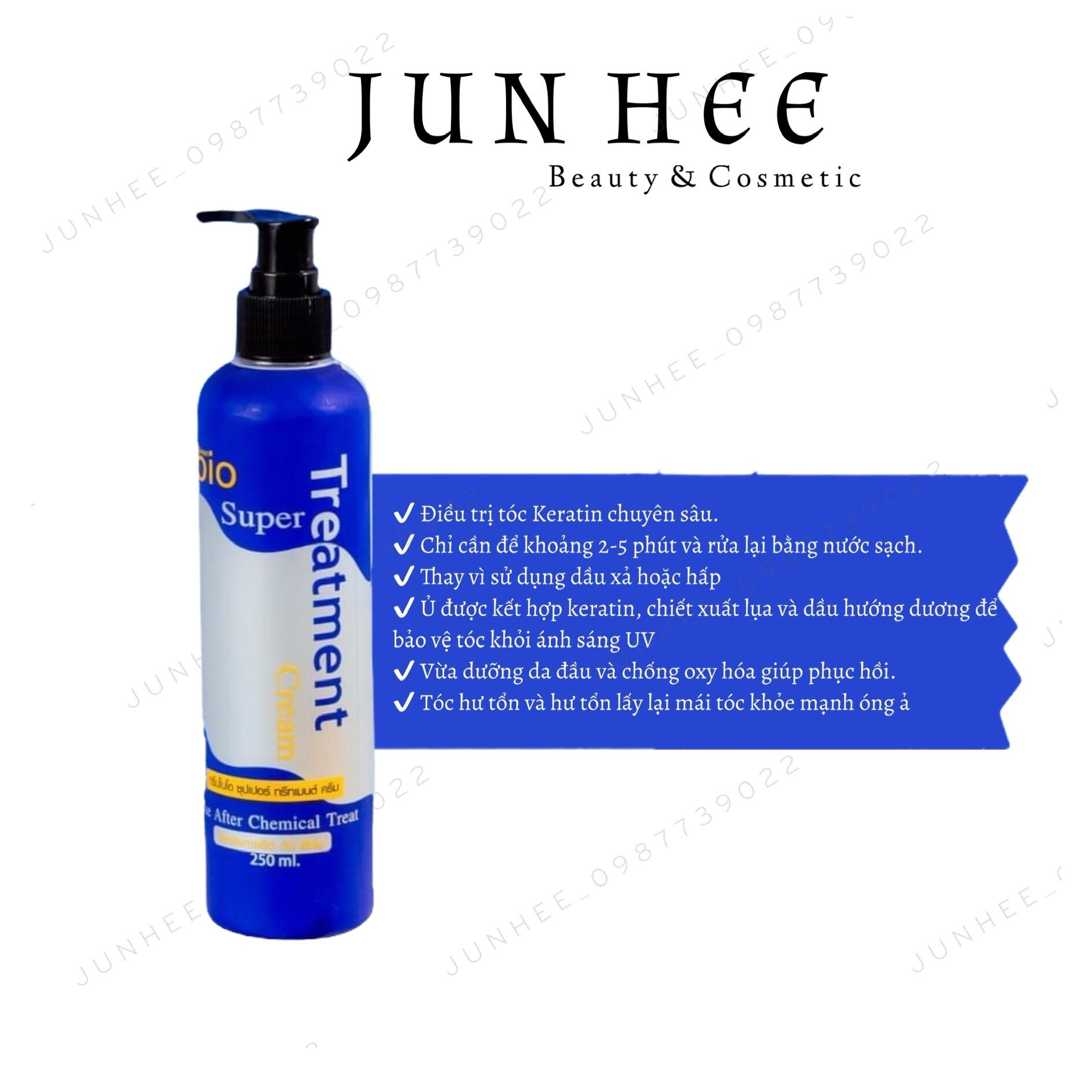 [ JUNHEE AUTH ] Chai ủ tóc Bio Super Treatment xanh dương 250ml