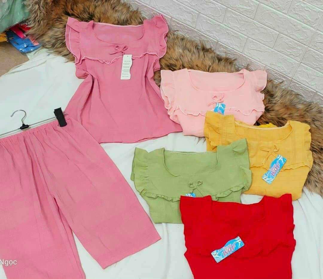 Bộ Lửng Mặc Nhà Vải Đũi Xốp.