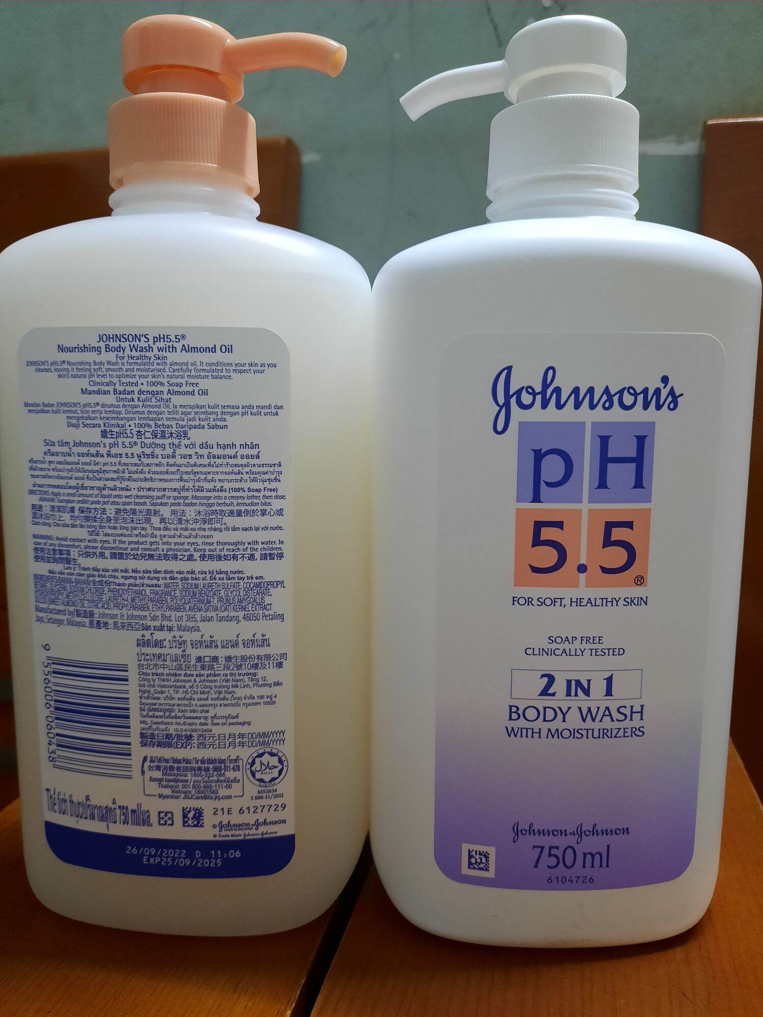 Sữa  tắm Johnson’s PH 5.5 chai 750ml