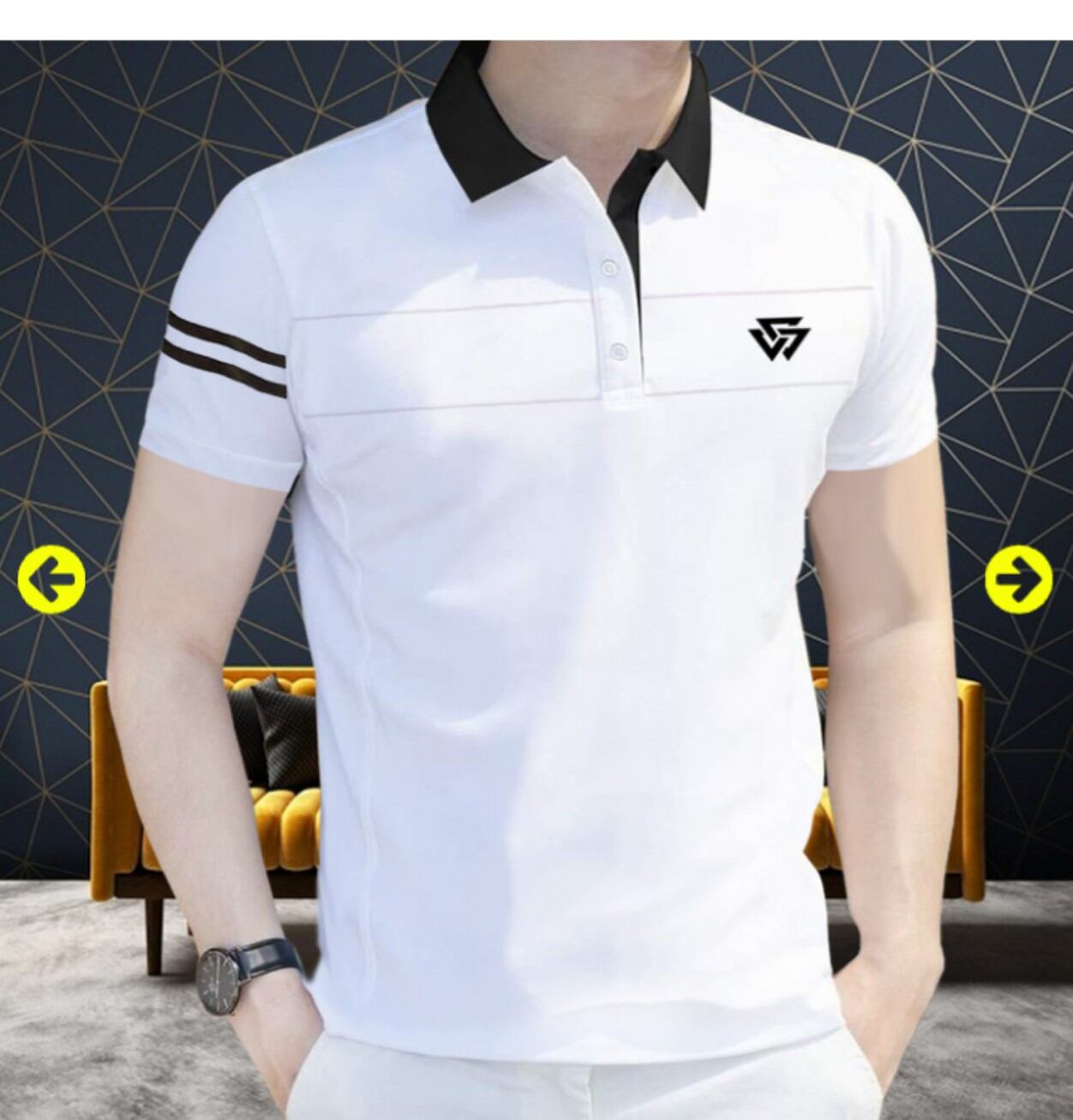 áo thun polo nam phối cao cấp