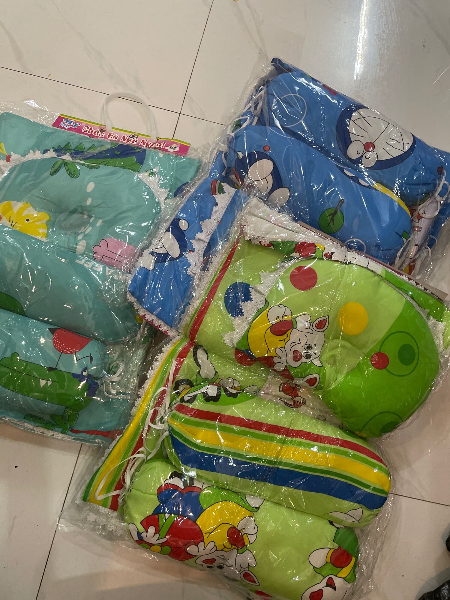 Bộ nệm gối mini cho bé sơ sinh