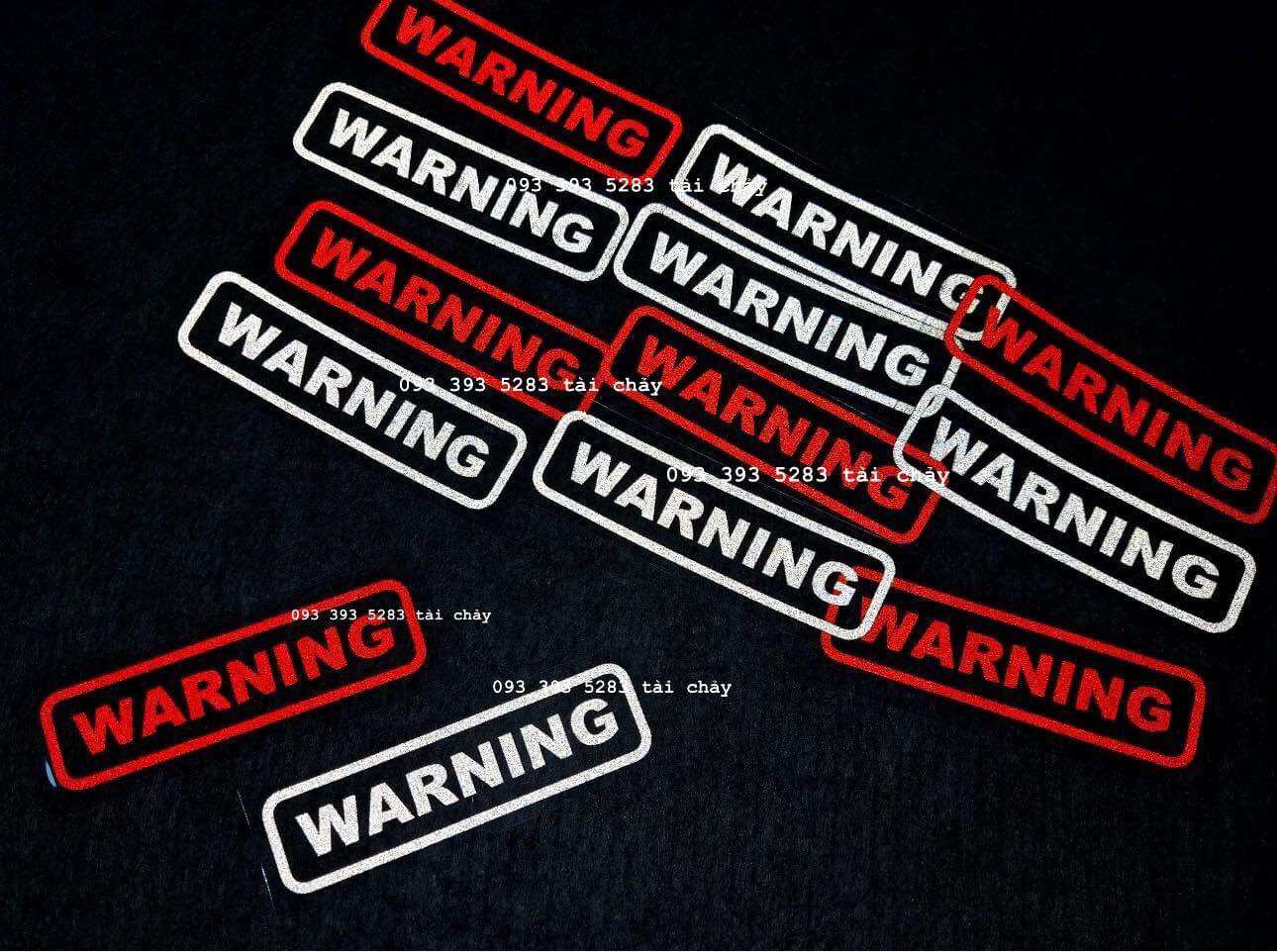 [ 1 MIẾNG ] TEM DECAL WARIN NG NỀN VÀNG DÀI 7 CM DÁN TRANG TRÍ XE