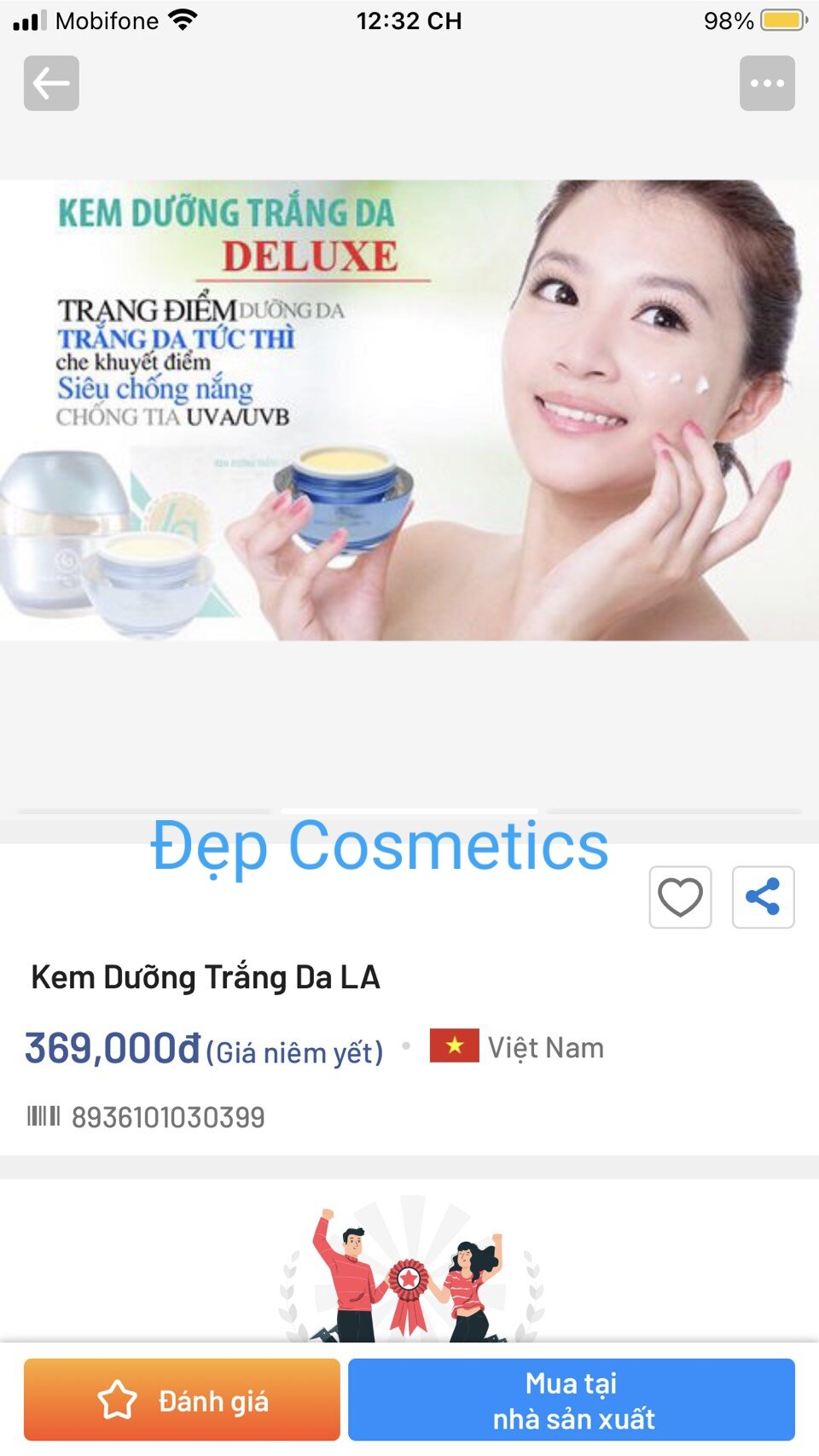 Kem LA DELUXE Dưỡng Trắng Da