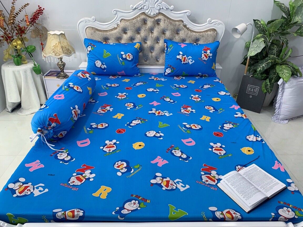 Bộ 4 drap/ga trải giường áo gối thun lạnh hàn quốc