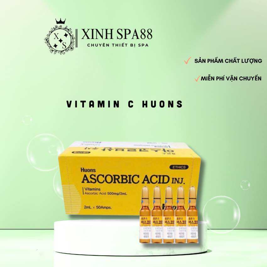 Tinh chất Vitamin C - Huons Ascorbic Acid dạng ống  trẻ hóa, tɾị thâm ƞám  - SPA88