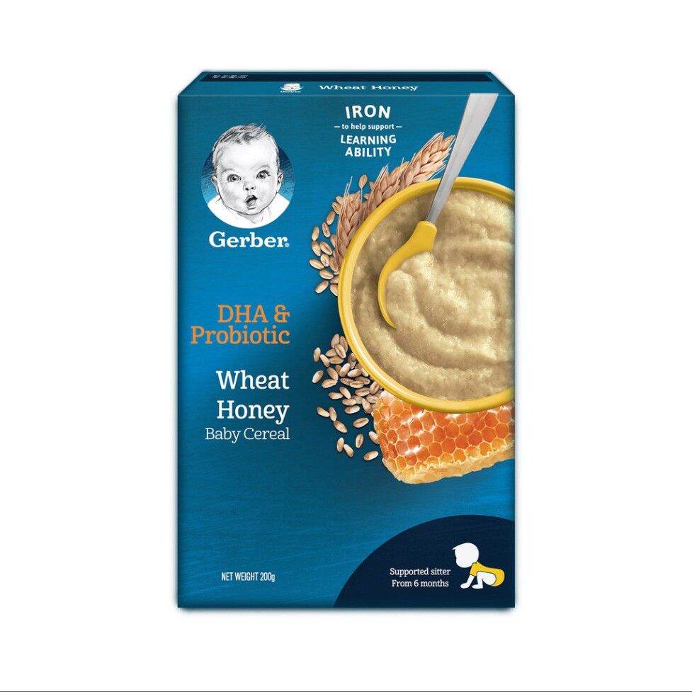 Bột ăn dặm gerber vị lúa mì mật ong 200g