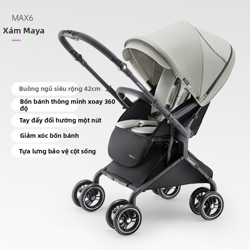 Reversible Light Baby Stroller For Newborn Wide - 2