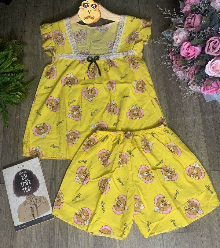 Đồ bộ đùi lụa hàn mặc nhà siu cưng
