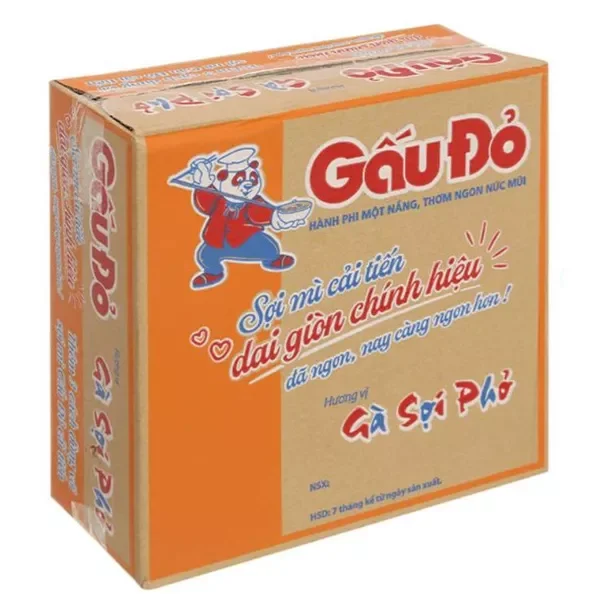 Mì gấu đỏ gà sợi phở 15 gói
