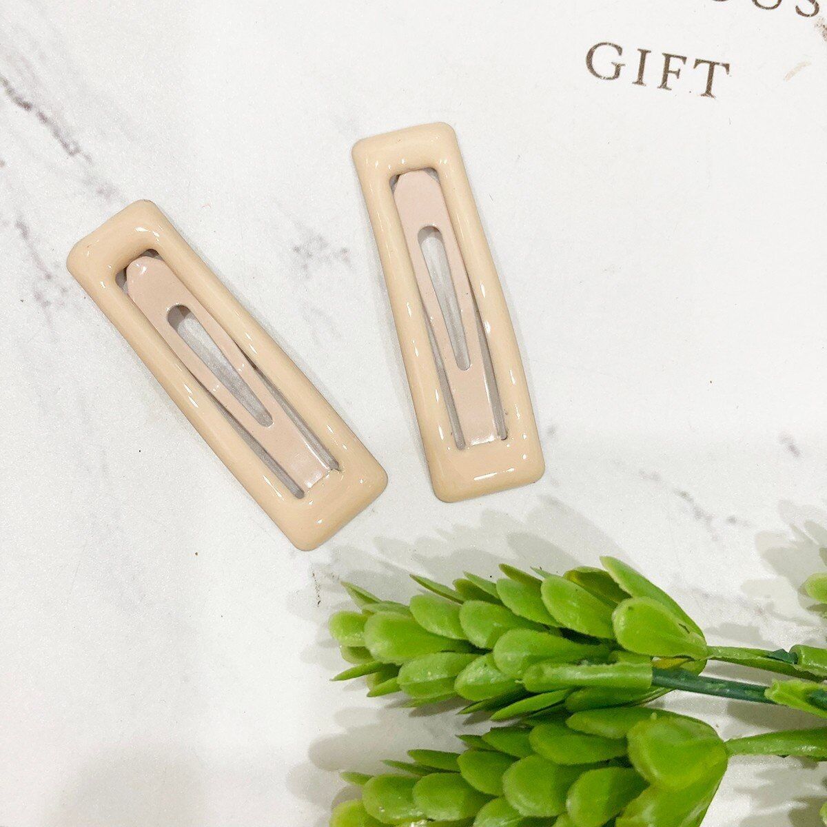 2 cái Kẹp tóc mái hình chữ nhật dài 4,8cm KEPMAI1