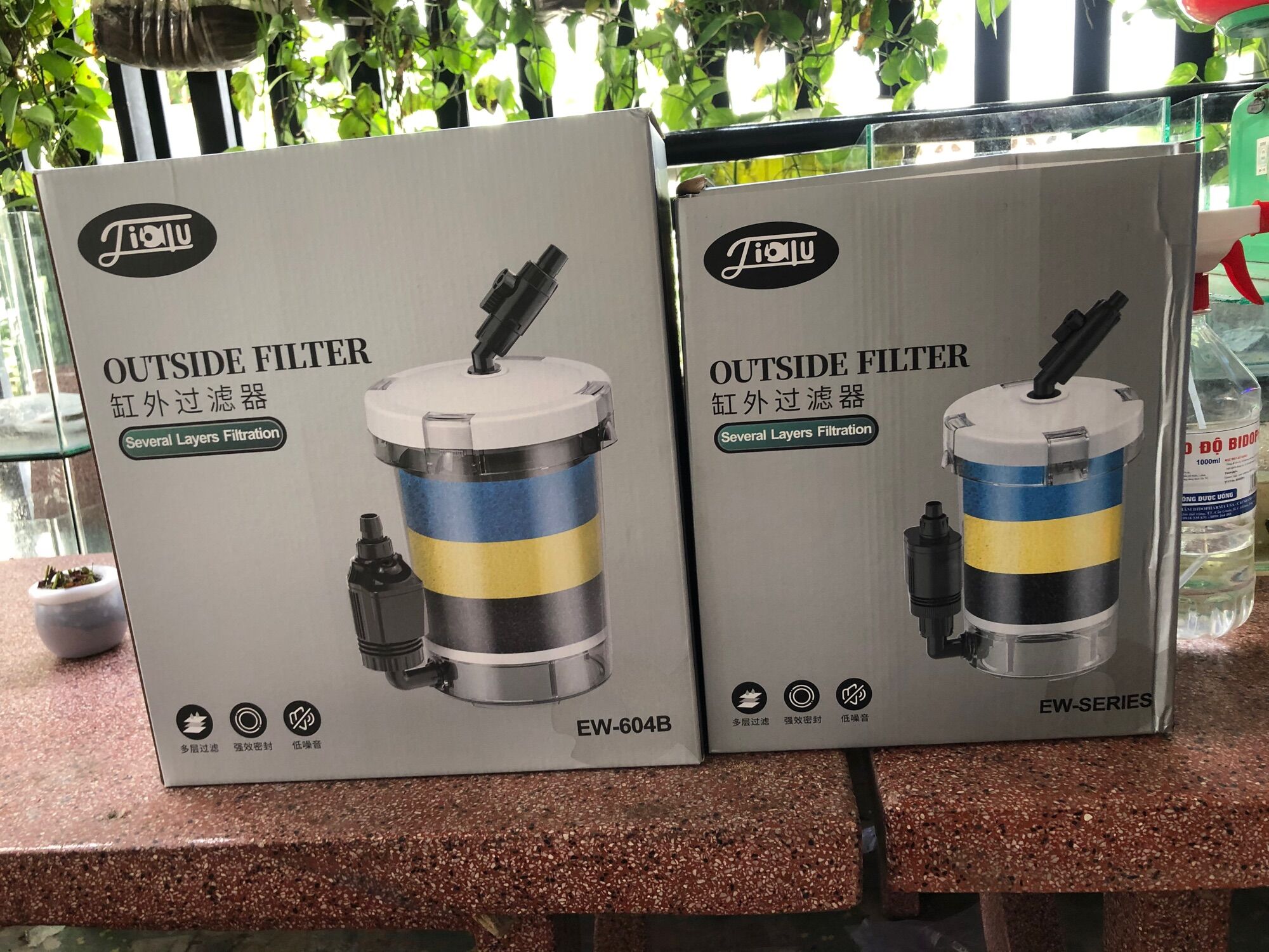 Lọc ngoài thùng trong suốt SunSun Ew 604b, ew 603b