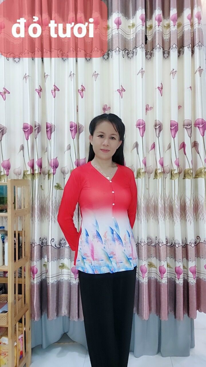 Áo Bà Ba IN HOA CỎ ( chưa kèm Quần)