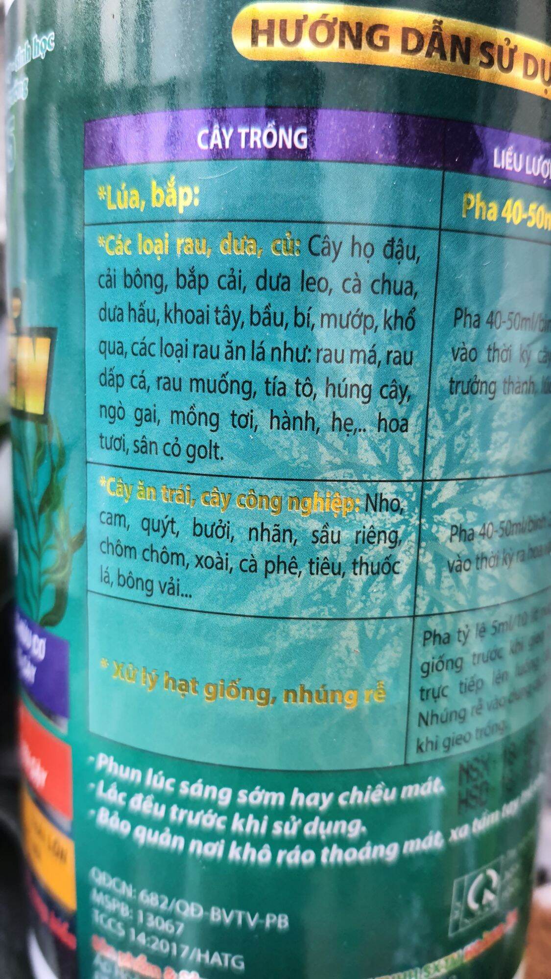 phân bón rong biển thái lan - 1 lít